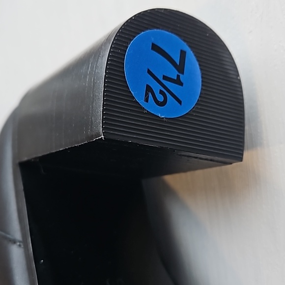 Napoleoni Black Italian Leather Knee High Block Heel Boots 38 /7.5 - Picture 8 of 10